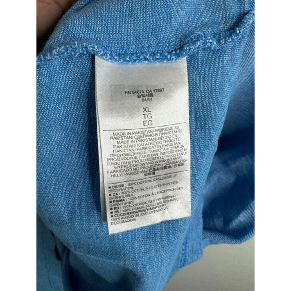 Banana Republic Size XL Men's Polo Golf‎ Shirt Blue Short Sleeve 100% Cotton